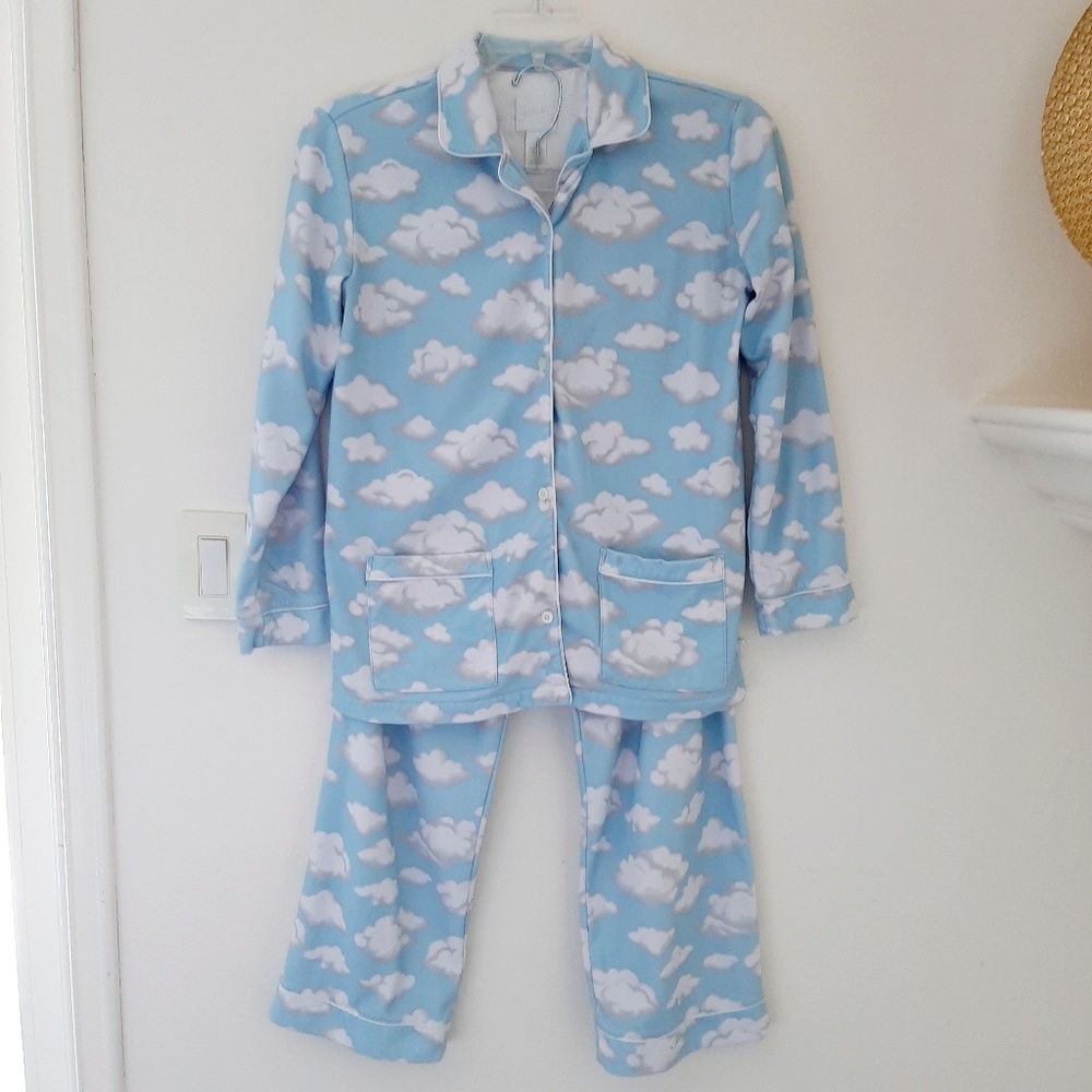 NICK & NORA FLANNEL BLUE CLOUD PAJAMAS